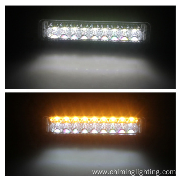 LED 6.3iNCH 18w dual color white amber work light engineering truck offroad led work light